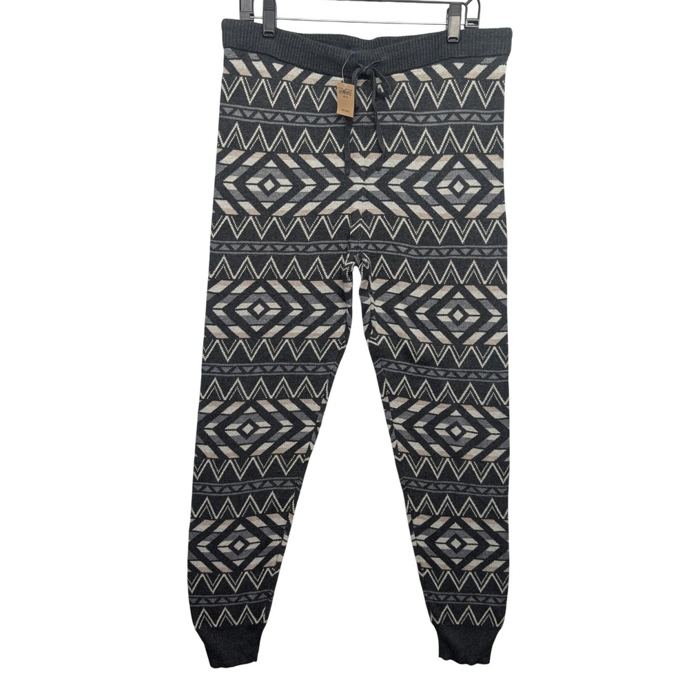 NWT American Eagle Sweater Leggings Women XL Gray Fair Isle Geometric Aztec Knit